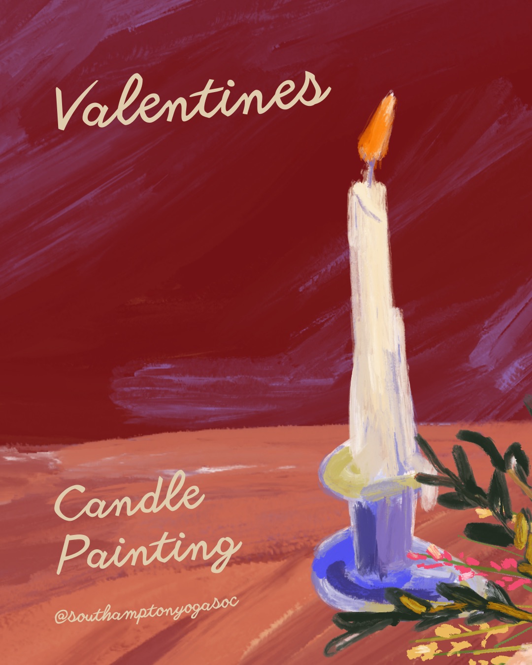 Yoga Soc Valentines Candle Painting 